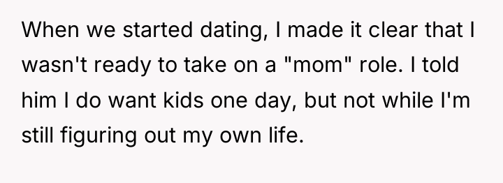 When we started dating, I made it clear that I...
