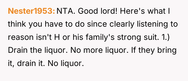 Nester1953 NTA. Good lord! Here's what I think you have...
