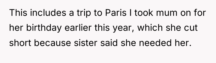 This includes a trip to Paris I took mum on...