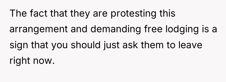 The fact that they are protesting this arrangement and demanding...