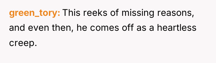 green_tory This reeks of missing reasons, and even then, he...