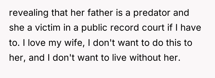 revealing that her father is a predator and she a...