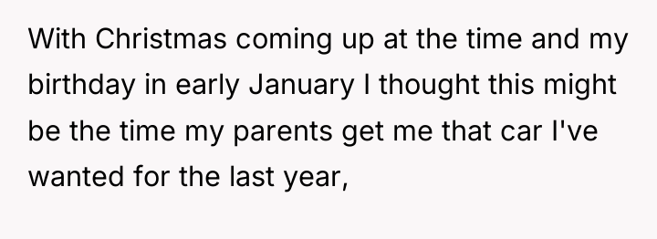 With Christmas coming up at the time and my birthday...