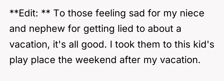 **Edit: ** To those feeling sad for my niece and...