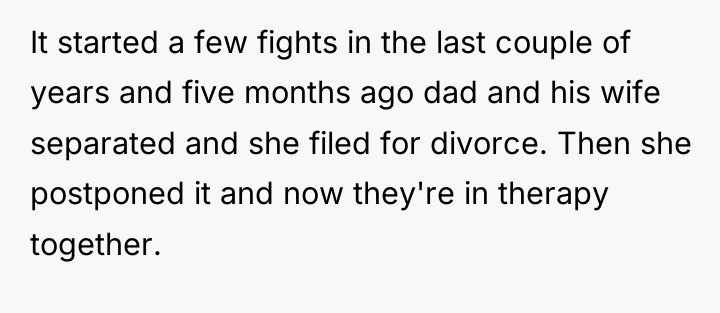 It started a few fights in the last couple of...