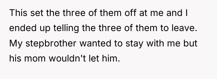 This set the three of them off at me and...