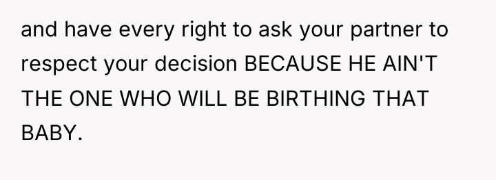 and have every right to ask your partner to respect...