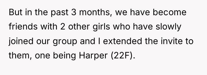 But in the past 3 months, we have become friends...
