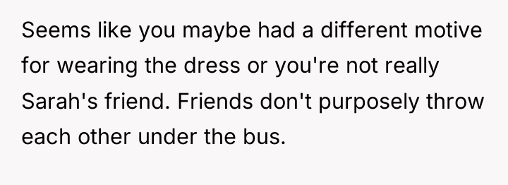 Seems like you maybe had a different motive for wearing...