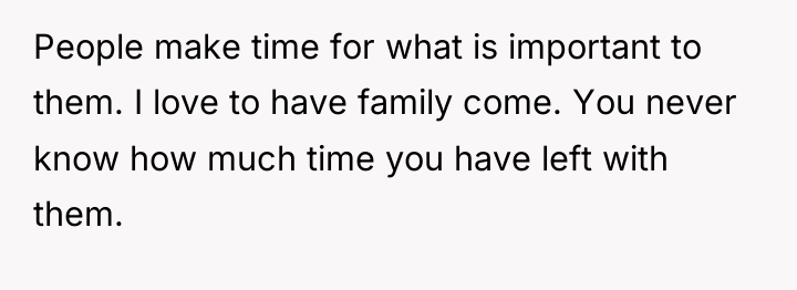 People make time for what is important to them. I...