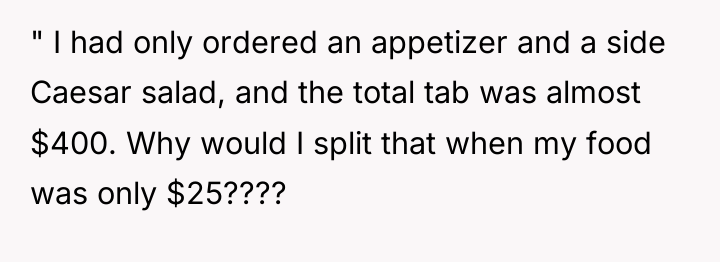 " I had only ordered an appetizer and a side...