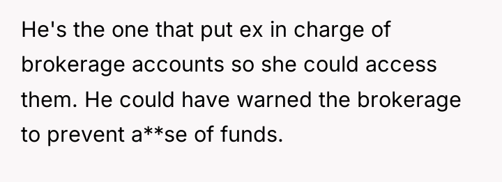 He's the one that put ex in charge of brokerage...