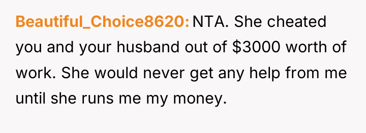 Beautiful_Choice8620 NTA. She cheated you and your husband out of...