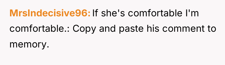 MrsIndecisive96 If she's comfortable I'm comfortable.: Copy and paste his...