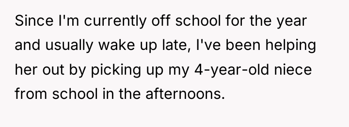 Since I'm currently off school for the year and usually...