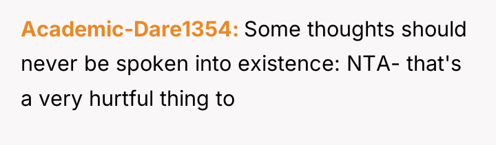 Academic-Dare1354 Some thoughts should never be spoken into existence: NTA-...
