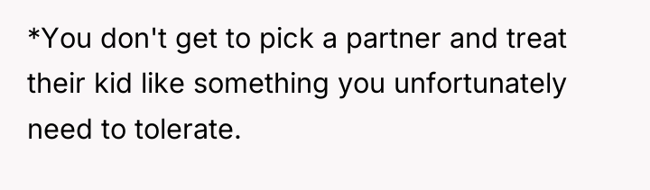*You don't get to pick a partner and treat their...