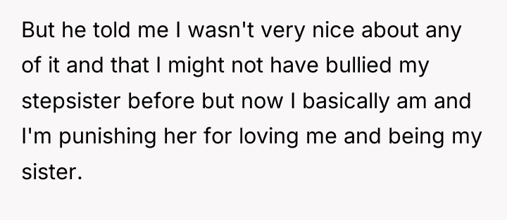 But he told me I wasn't very nice about any...