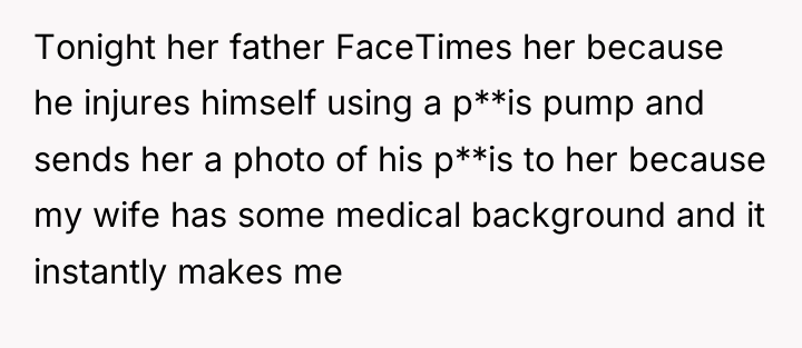 Tonight her father FaceTimes her because he injures himself using...