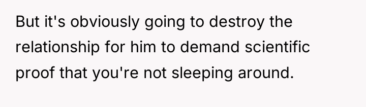But it's obviously going to destroy the relationship for him...