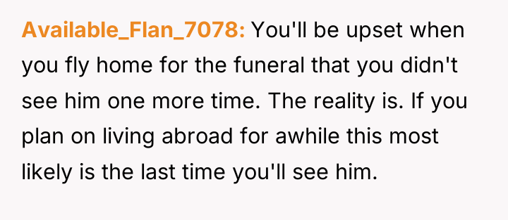 Available_Flan_7078 You'll be upset when you fly home for the...