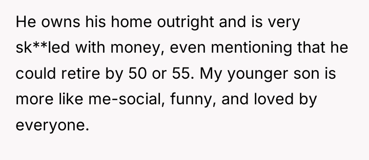He owns his home outright and is very sk**led with...