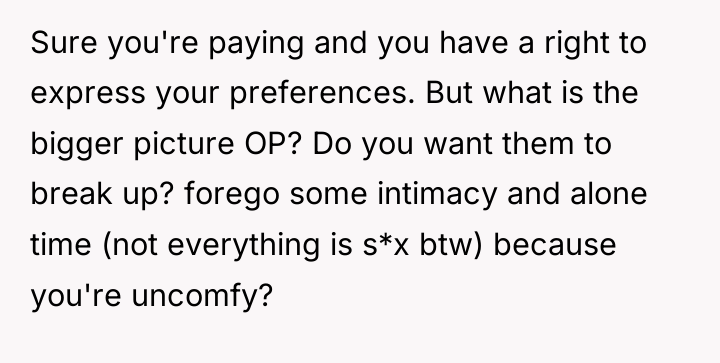 Sure you're paying and you have a right to express...