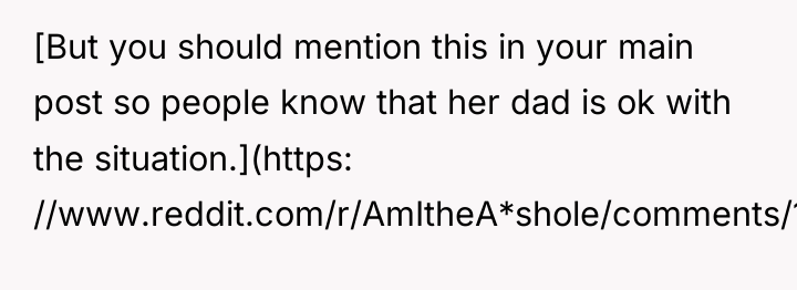 [But you should mention this in your main post so...