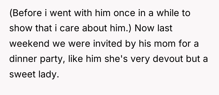 (Before i went with him once in a while to...