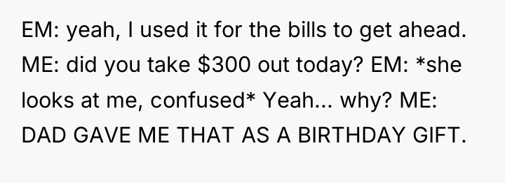 EM: yeah, I used it for the bills to get...