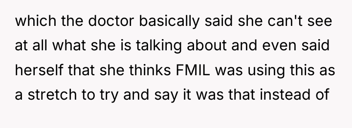 which the doctor basically said she can't see at all...