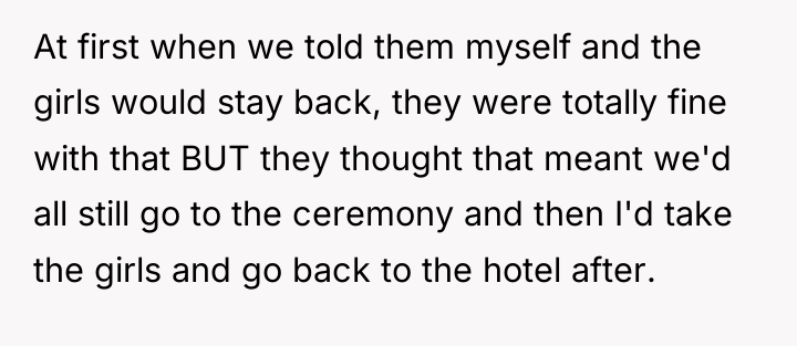At first when we told them myself and the girls...