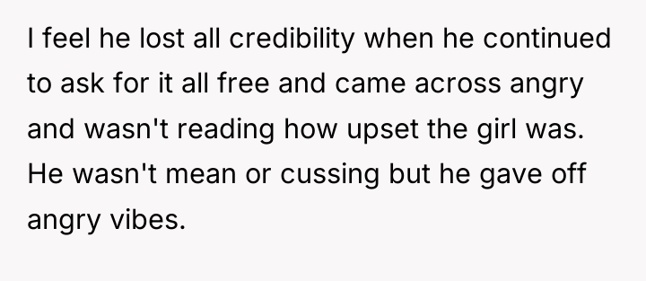 I feel he lost all credibility when he continued to...