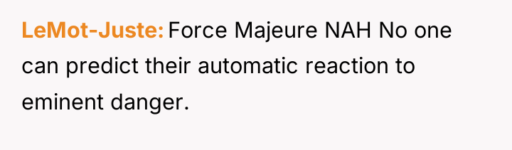 LeMot-Juste Force Majeure NAH No one can predict their automatic...