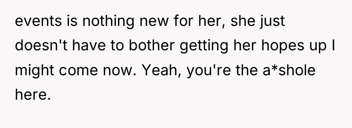 events is nothing new for her, she just doesn't have...