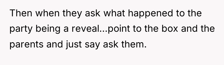 Then when they ask what happened to the party being...