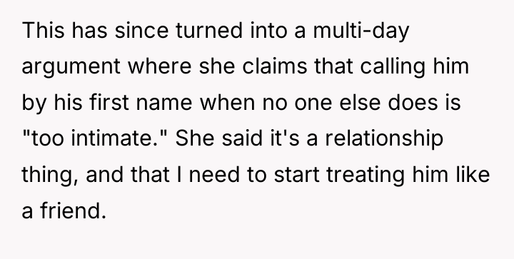 This has since turned into a multi-day argument where she...