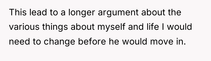 This lead to a longer argument about the various things...