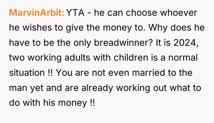 MarvinArbit YTA - he can choose whoever he wishes to...