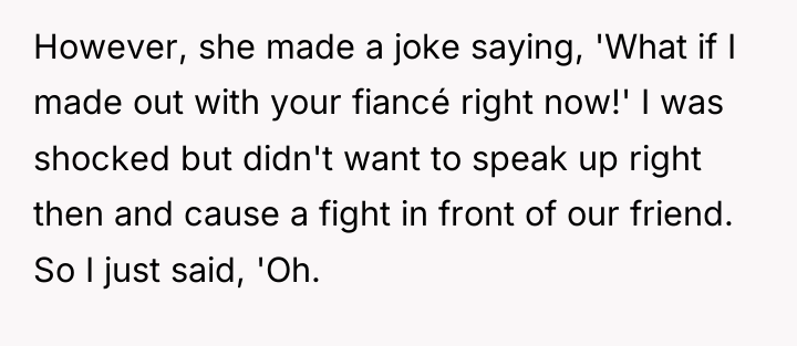 However, she made a joke saying, 'What if I made...