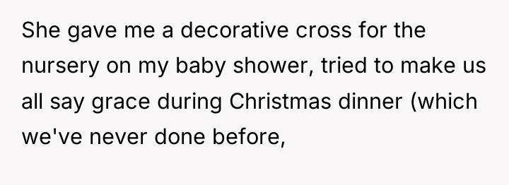 She gave me a decorative cross for the nursery on...