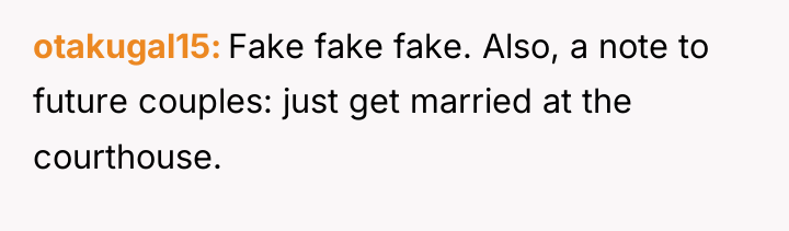 otakugal15 Fake fake fake. Also, a note to future couples:...