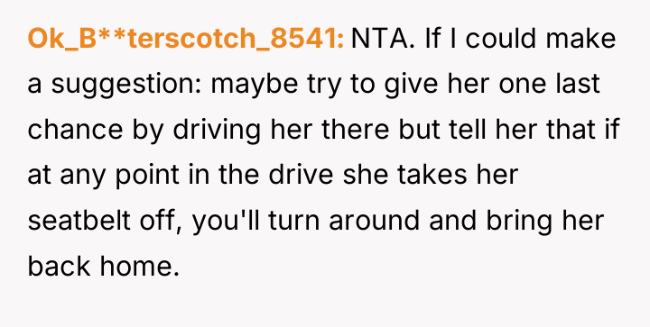 Ok_B**terscotch_8541 NTA. If I could make a suggestion: maybe try...