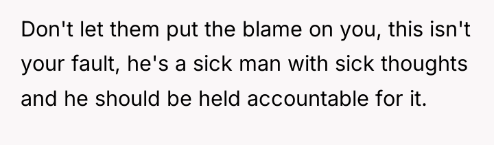 Don't let them put the blame on you, this isn't...