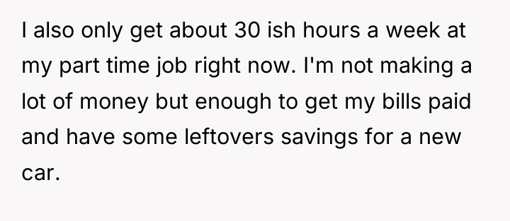 I also only get about 30 ish hours a week...