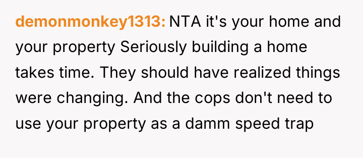 demonmonkey1313 NTA it's your home and your property Seriously building...