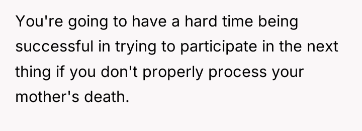 You're going to have a hard time being successful in...