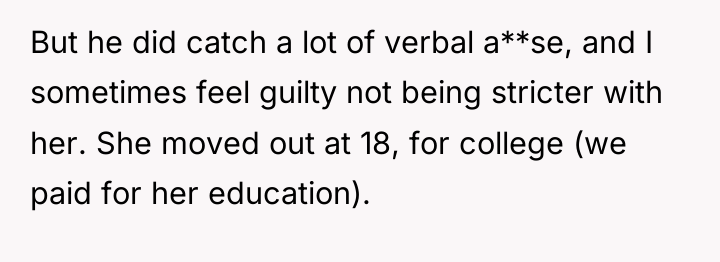 But he did catch a lot of verbal a**se, and...