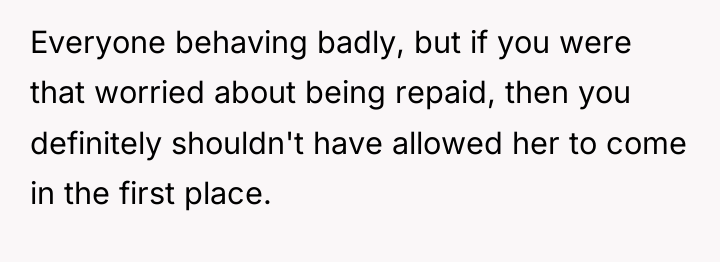 Everyone behaving badly, but if you were that worried about...