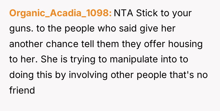 Organic_Acadia_1098 NTA Stick to your guns. to the people who...